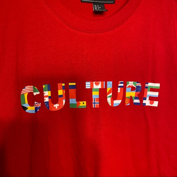 FOREVER21 MEN RED CULTURE GLOBAL SHIRT - Picture 2 of 6